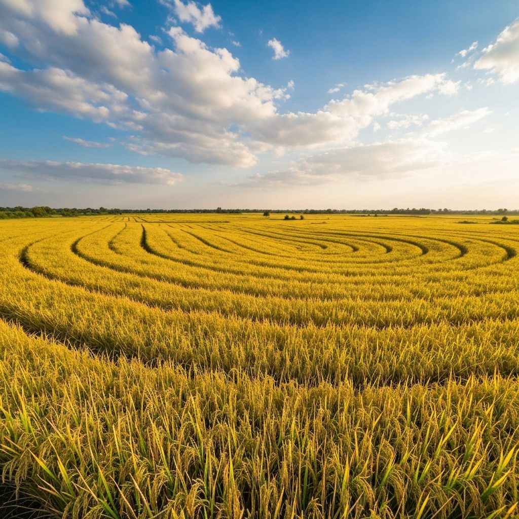 Premium basmati rice fields